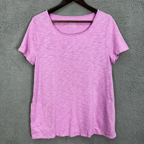 Chicos top women 1 medium purple the ultimate tee burnout pockets weekend layers - Picture 1 of 8